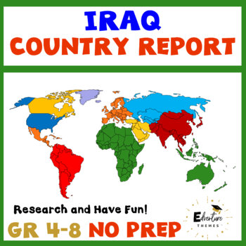Preview of Iraq - Country Research Report Study Pages with Graphic Organizers