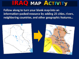 Iraq Map Activity- fun, engaging, follow-along 24-slide PPT
