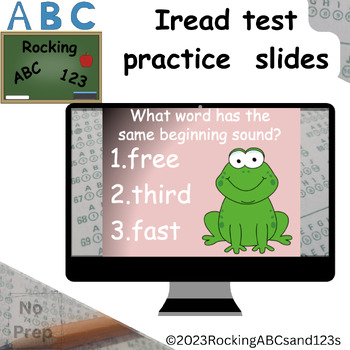 Preview of Iread test practice lesson powerpoint slides for Indiana IREAD-3 (grade 3)