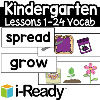 Preview of Iready Kindergarten Lesson 1 -24 Vocabulary Words FlashCards