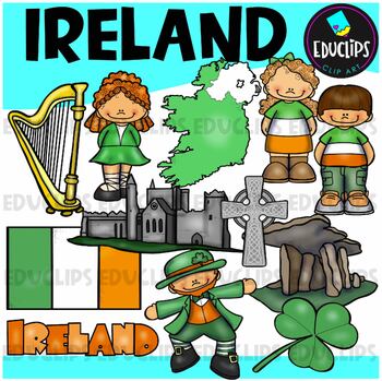 Preview of Ireland Clip Art Set {Educlips Clipart}