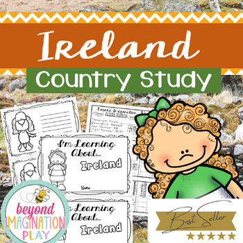Preview of Ireland Country Study *BEST SELLER* Comprehension, Activities + Play Pretend