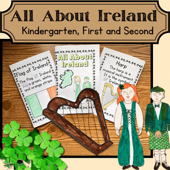 Preview of Ireland Country Study - Sight Words, Comprehension Questions and Craft (K-2)