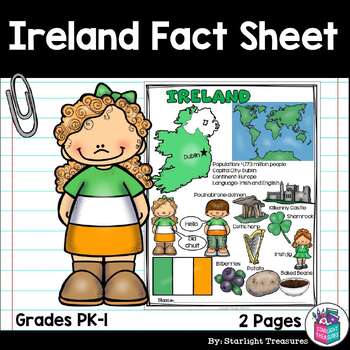 Preview of Ireland Fact Sheet for Early Readers