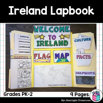 Preview of Ireland Lapbook for Early Learners - A Country Study