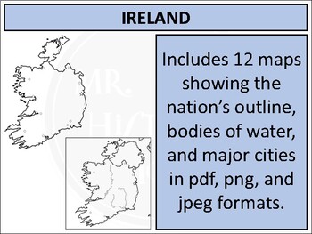 Ireland - Map Clipart by Mrgrayhistory | TPT