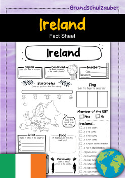 Ireland fact Sheet - Countries (English) by Grundschulzauber | TPT