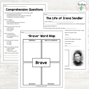 Irena Sendler Crossword by Steven's Social Studies
