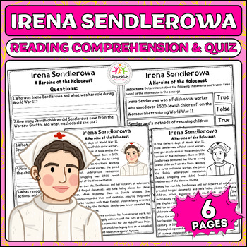 Preview of Irena Sendlerowa: Courageous Rescuer Nonfiction Reading & Activities for WHM