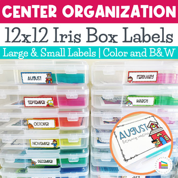 Editable 12x12 Storage Container Labels by Sky Full of Stars