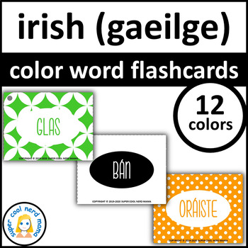 Preview of Irish Color Flashcards