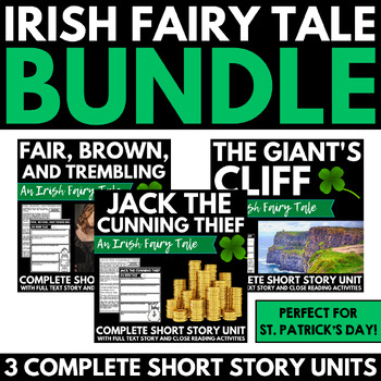 Preview of Irish Fairy Tale Unit - St. Patrick's Day Short Stories - Reading Comprehension