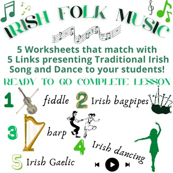 Preview of Irish Folk Music - harp, fiddle, bagpipes, Gaelic, Irish step dancing