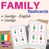 Irish Gaeilge family flash cards
