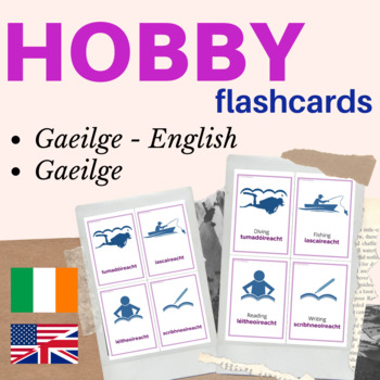 Preview of Irish Gaeilge hobby flash cards