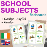 Irish Gaeilge school subjects flashcards