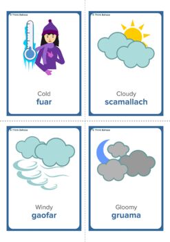 Irish Gaeilge Weather And Nature Flashcards By Language Forum Tpt