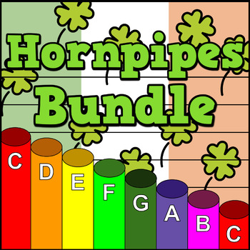 Preview of Irish Hornpipes - Boomwhacker Play Along Video and Sheet Music Bundle