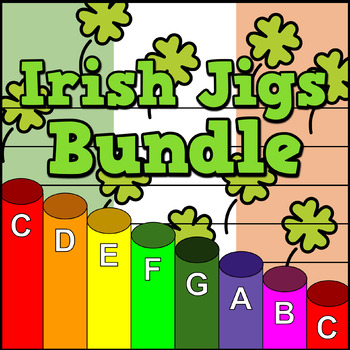Preview of Irish Jigs - Boomwhacker Play Along Video and Sheet Music Bundle