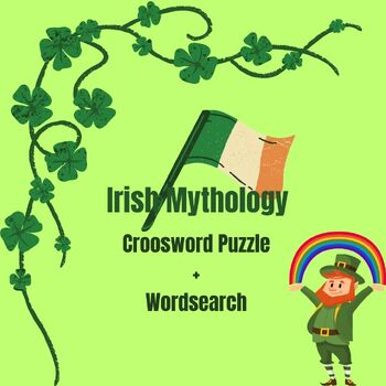 Preview of Irish Mythology Bundle - Crossword Puzzle + Wordsearch