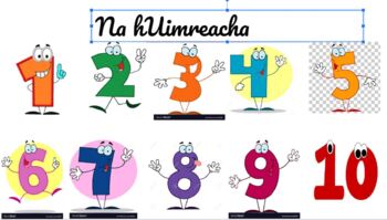 Preview of Irish - Na hUimreacha - numbers