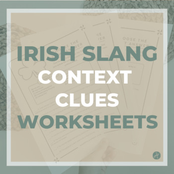 Preview of Irish Slang/Words/Phrases Context Clues for Speech Therapy | St. Patrick's Day