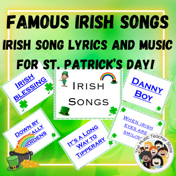 Preview of St. Patrick's Day Irish Songs PowerPoint
