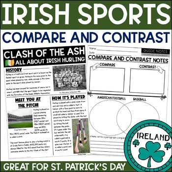 Preview of Irish Sports Compare and Contrast | St. Patrick's Day