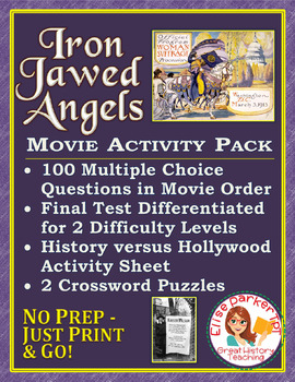 Preview of Iron Jawed Angels Worksheet and Activity Pack:  Suffrage Film Worksheets