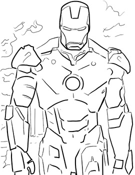 ironman coloring page