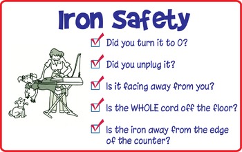 Preview of Iron Safety Poster or Sign