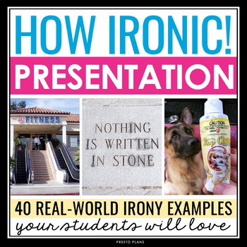 Preview of Irony - Funny Real-Life Photo Examples of Situational Irony Presentation Lesson