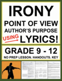 Irony, Point of View and Author's Purpose with Music Lyric