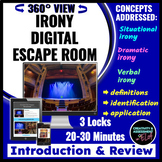Irony Review Activity ELA Digital Escape Room for Dramatic