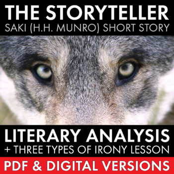 Preview of Saki “The Storyteller” Short Story Literary Analysis & Irony, PDF & Google Drive