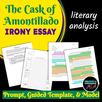 Preview of The Cask of Amontillado Essay | Irony Literary Analysis Template & Model