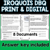 Iroquois Document Based Question DBQ Distance Learning