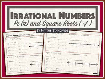 Preview of Irrational Numbers - Pi (π) and Square Roots ( √ )