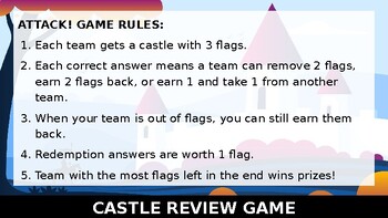 Preview of Irrational Numbers, Pythagorean Theorem, & Exponents "Attack!" Castle Review Gam