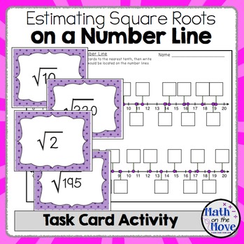 Preview of Estimating Square Roots on a Number Line - PDF and Google Slides Versions