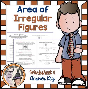 Preview of Area of Irregular Figures Word Problems Worksheet Composite Compound with KEY