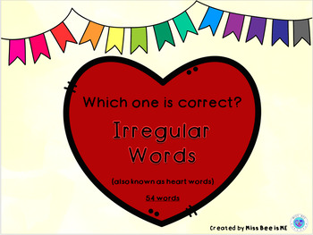 Preview of Irregular/Heart Words - Which one is the correct spelling?