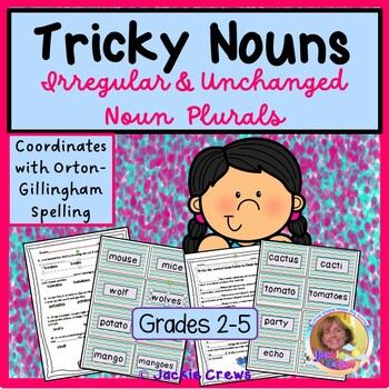 Preview of Irregular Noun Plurals & Unchanged Plurals Tricky Nouns #Digitallearning