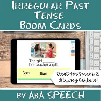 Preview of Irregular Past Tense Boom Cards | DIGITAL | Speech Therapy & Literacy Center