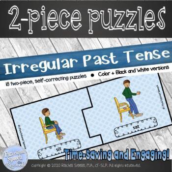 Preview of Irregular Past Tense Self-Correcting Puzzles 