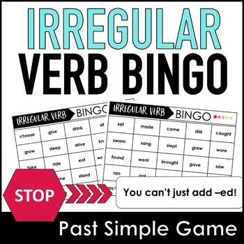 past simple irregular verb bingo game by hot chocolate