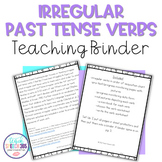 Irregular Past Tense Verb Teaching Binder - Speech Therapy