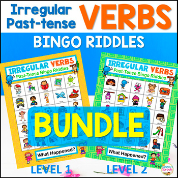 Preview of Irregular Past Tense Verbs Speech Therapy Games Bingo Riddles Grammar Games