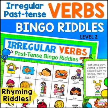 Preview of Irregular Past Tense Verbs Game Speech Therapy Activities- ESL Bingo Riddles 2