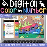 Irregular Past Tense Verbs Color by Number Digital Exit Ti